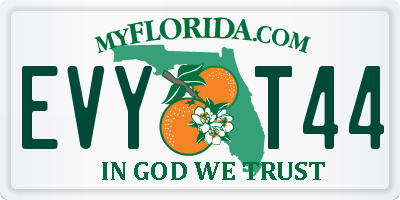 FL license plate EVYT44
