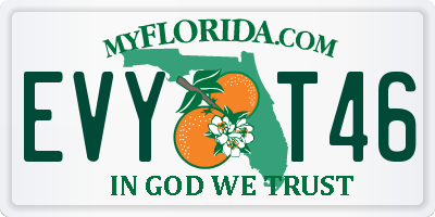 FL license plate EVYT46