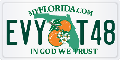 FL license plate EVYT48