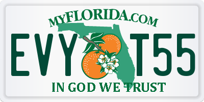 FL license plate EVYT55
