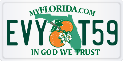 FL license plate EVYT59