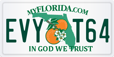 FL license plate EVYT64