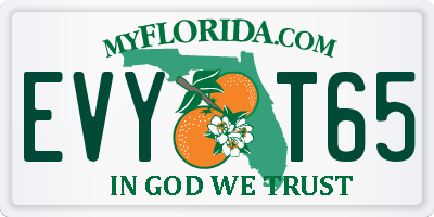 FL license plate EVYT65