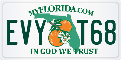 FL license plate EVYT68