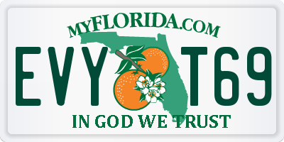 FL license plate EVYT69