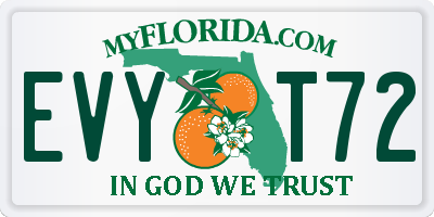 FL license plate EVYT72