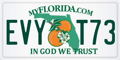 FL license plate EVYT73