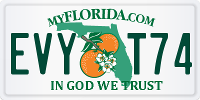 FL license plate EVYT74
