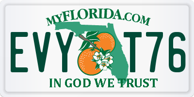 FL license plate EVYT76