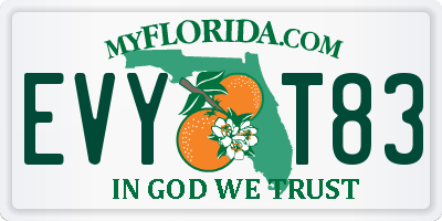 FL license plate EVYT83