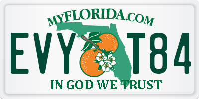 FL license plate EVYT84