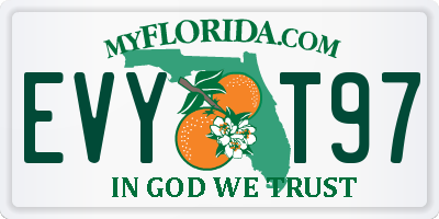 FL license plate EVYT97