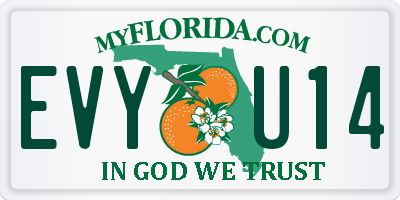 FL license plate EVYU14