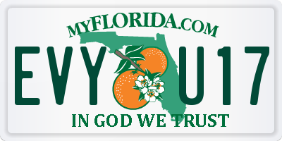 FL license plate EVYU17
