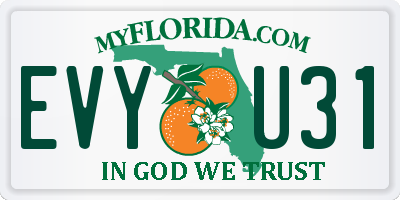 FL license plate EVYU31