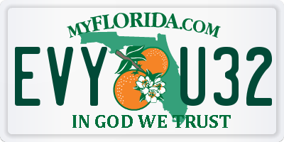FL license plate EVYU32