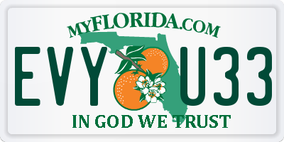 FL license plate EVYU33