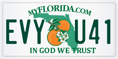 FL license plate EVYU41