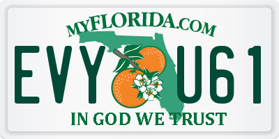 FL license plate EVYU61