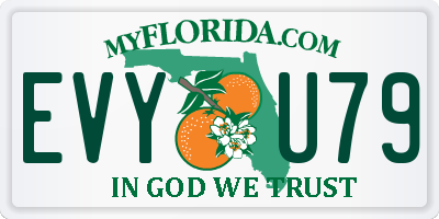 FL license plate EVYU79