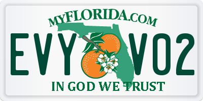 FL license plate EVYV02
