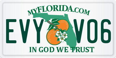 FL license plate EVYV06