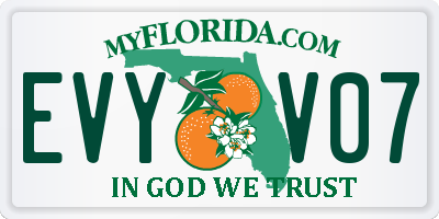 FL license plate EVYV07
