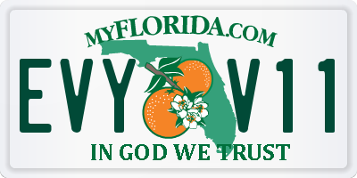 FL license plate EVYV11