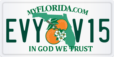 FL license plate EVYV15