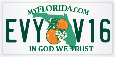 FL license plate EVYV16