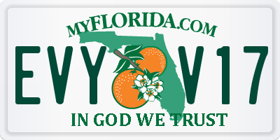 FL license plate EVYV17