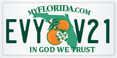 FL license plate EVYV21