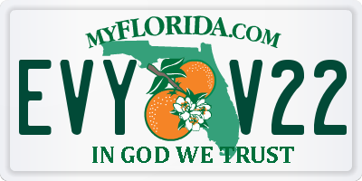FL license plate EVYV22