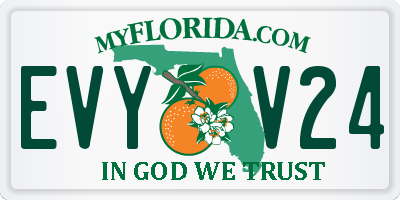 FL license plate EVYV24