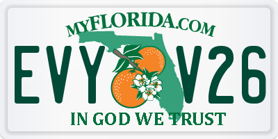 FL license plate EVYV26