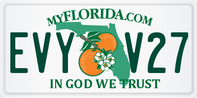 FL license plate EVYV27