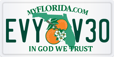 FL license plate EVYV30