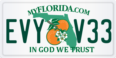 FL license plate EVYV33