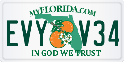 FL license plate EVYV34
