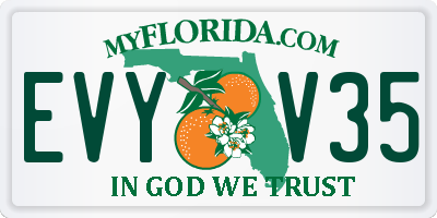 FL license plate EVYV35