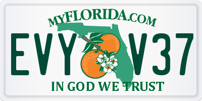 FL license plate EVYV37
