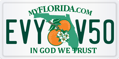 FL license plate EVYV50