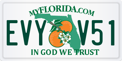 FL license plate EVYV51