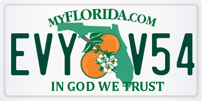 FL license plate EVYV54