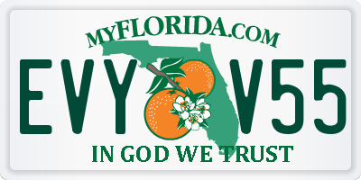 FL license plate EVYV55