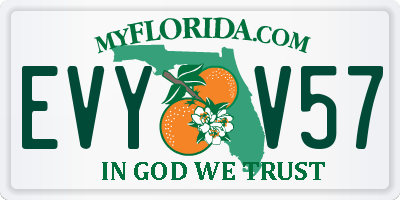 FL license plate EVYV57