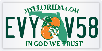 FL license plate EVYV58