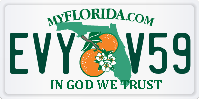 FL license plate EVYV59