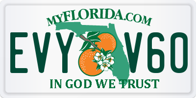 FL license plate EVYV60