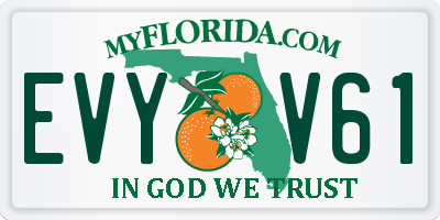 FL license plate EVYV61